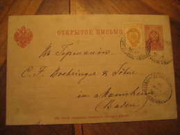 1891 To Munchen Germany Cancel Stamp On Empire Postal Stationery Card Russia - Ganzsachen