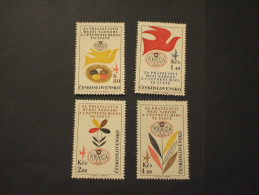 CECOSLOVACCHIA - P.A. 1962 ESPOSIZIONE 4 Valori - NUOVI(+) - Airmail