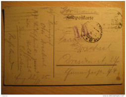 RUSSIA Charkow 1915 To Dresden Germany POWs Concentration Camp Prisionniers De Guerre WW1 Militar Cancel Card - Covers & Documents