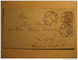 1908 To Leipzig Germany Stamp On Postal Stationery Cover RUSSIA - Lettres & Documents