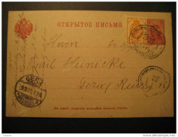 RUSSIA 1901 To Gera Reuss Germany Allemagne Postal Stationery Card Russie Ussr Cccp Russland - Enteros Postales