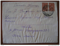 RUSIA RUSSIA URSS CCCP 1937 To Ottawa Ontario Canada 2 Sello Stamp Soldado Soldier Sobre Cover Lettre - Briefe U. Dokumente