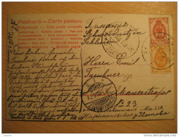 Moscow 1905 1906 To Schweidnitz Germany 2 Stamp On Clock Horloge Calendar Calendrier Post Card RUSSIA - Storia Postale