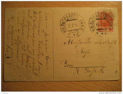 1915 To Latvia Latvija Riga Stamp On Picture Paint Post Card RUSSIA - Briefe U. Dokumente