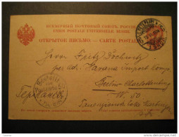RUSSIA 1904 To Berlin Germany Allemagne Postal Stationery Card Russie Ussr Cccp Russland - Postwaardestukken