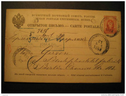 RUSSIA Goldingen ? 1888 To Berlin Germany Allemagne Postal Stationery Card Russie Ussr Cccp Russland - Enteros Postales