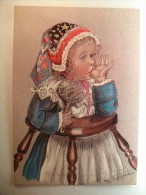 Carte Postale Les Enfants Bretons De Marie-Claude Monchaux "Petite Fille En Bonnet De Cornouaille" - Collections, Lots & Séries