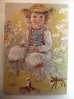 Carte Postale Les Enfants Bretons De Marie-Claude Monchaux "Petit Garçon En Costume De Douarnenez" - Verzamelingen & Reeksen