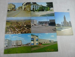 Lot De Cartes Postales, Grand Rue, Hôtel De Ville, Eglise Jésus Ouvrier, Lycée Technique, Le Breuil - Rue Démoti Talange - Talange