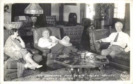 262343-California, Death Valley, RPPC, Scotty With The Johnsons Inside The Castle, Frashers Photo - Death Valley