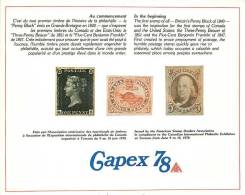 ASDA Philatelic Exhibiton Souvenir Card   CAPEX  ´78    In The Beginning - Recordatorios