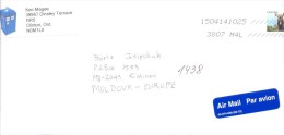 2015. Canada, The Letter By Air-mail Post To Moldova - Cartas