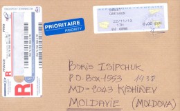 2013. France, The Letter By Registered Internationale Prioritaire Post - Briefe U. Dokumente