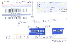 2013. France, The Letter By Registered Internationale Prioritaire Post - Cartas & Documentos