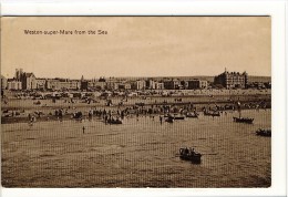 Carte Postale Ancienne Weston Super Mare - From The Sea - Weston-Super-Mare