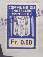 Heimat VD CHATELARD Gemeinde Steuermarke Auf Papierstück - Revenue Stamps