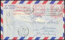 EGYPT  -  METER STAMP  FLAM  L. SAVON & Co. - AIRMAILL - ELEXANDRIA  - 1956 - Covers & Documents