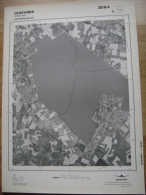 GRAND PHOTO VUE AERIENNE 66 Cm X 48 Cm De 1979  CHIEVRES CHIEVRES - Cartes Topographiques