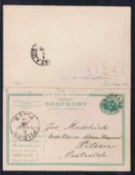 Sweden Postcard Mi Nr P 16 Svaret Betaldt,complete Set, Cancelled, Hernosand To Pilsen Austria RRR - Postal Stationery