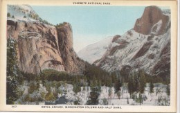 USA, Yosemite National Park, Royal Arches, Washington Column And Half Dome, Unused Postcard [16573] - USA National Parks