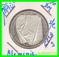 ALEMANIA  DBR.  MONEDA DE 10 DM CONMEMORATIVA  AÑO 1990- J  PROOF - Conmemorativas