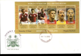 2002 Fifa Wold Cup Korea And Japan SIERRA LEONE SECOND ROUND DENMARK ENGLAND 0-3 - 2002 – Corea Del Sud / Giappone