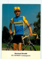 Bernhard WOODTLI , Autographe Manuscrit, Dédicace. 2 Scans. Cyclisme. Gerber Campagnolo - Ciclismo