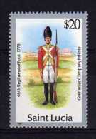 St Lucia - 1986 - $20 Dollar Military Uniforms (No Watermark) - MNH - St.Lucia (1979-...)