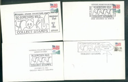 ETATS-UNIS USA 4 CARTES NON ILLUSTREES ANTARCTIQUE 1992THEME MANCHOTS TB - Antarktischen Tierwelt