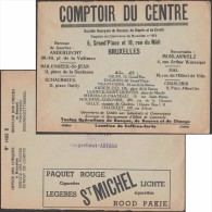 Belgique 1936. Enveloppe En Franchise Des Chèques Postaux. Pub : Cigarettes St Michel, Tabac. Comptoir Du Centre, Banque - Droga