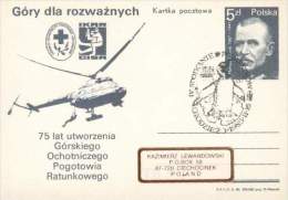 POLOGNE POLSKA ENTIER POSTAL 1985 THEME MANCHOT  HELICOPTERE TB - Fauna Antártica