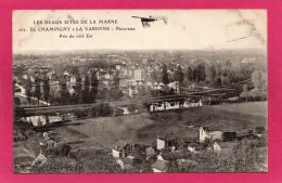 94 VAL-de-MARNE De CHAMPIGNY à LA VARENNE, Panorama, Animée, Avion, 1913, (F. Fleury & Cie, Paris) - Champagne-Ardenne