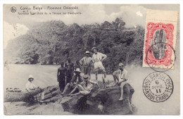 CARTE POSTALE DE MATADI POUR BOZOUM OUBANGUI CHARI TCHAD TRANSIT BRAZZAVILLE CONGO BANGUI - Covers & Documents