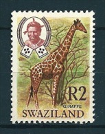 Swasiland  1969  Fm  Giraffe  2 R (Höchstwert)  Mi-Nr. 174  Falz  */MH - Swaziland (1968-...)