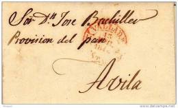 16752. Carta Entera  Pre Filatelica VALLADOLID 1846. Fechador Baeza. Provision Pan - ...-1850 Prefilatelia