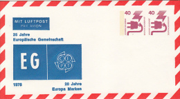 EUROPA CEPT, EUROPA STAMPS ANNIVERSARY, COVER STATIONERY, ENTIER POSTAL, PU8, 1976, GERMANY - 1976