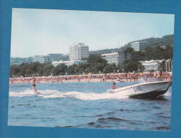 300222 /  Zlatni Pyasatsi / Golden Sands / Resort Black Sea , BEACH SPORT Waterskiing Water Skiing  BOAT , Bulgaria - Waterski