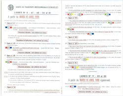 STIB -  Plans De Lignes - Modifications, Inauguration Et Suppression De Lignes (16 Avril 1968) - Europa