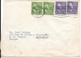 LE78  Lettre Des Etats Unis Pour La France De 1946 - Poststempel