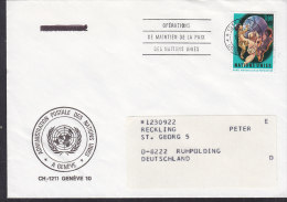 UNO Genf  144 EF, Auf Brief, Stempel: Genf 12.11.1974 - Storia Postale