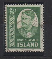 P497.-. ICELAND / ISLANDIA - 1954. SC#: 285 - HANEES HAFSTEIN .-. USED.  CV:US$ 35.00 - Used Stamps