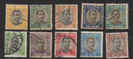 P512.-. ICELAND / ISLANDIA - 1920-30 . SC#: O 40- O 49 - OFFICIAL STAMP .-. USED .  CV:US$ 70.00 - Dienstzegels
