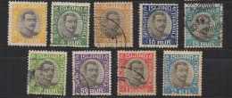 P513.-. ICELAND / ISLANDIA - 1920-30 . SC#: O 40- O 48 - OFFICIAL STAMP .-. MH-USED .  CV:US$ 28.00 - Officials