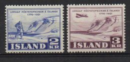 P548.-. ICELAND / ISLANDIA - 1951 . SC#: 271,272 . MAIL DELIVERY .-. MNH- .  CV:US$ 5.00 - Unused Stamps