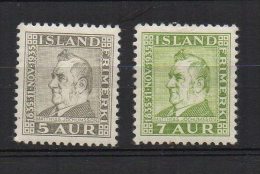 P550.-. ICELAND / ISLANDIA - 1935 . SC#: 196,197 . MATTHIAS JOCHUMSSON .-. MNH- .  CV:US$ 60.00 - Neufs