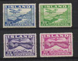 P552.-. ICELAND / ISLANDIA - 1934 . SC#: C 15- C 18 . PLANES .-. MH- .  CV:US$ 21.00 - Posta Aerea