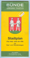 Landkarte Stadtplan Map Bünde 92-93 1:20 000 Kurt Buddemeier-Verlag Ostwestfalen Kreis Herford Deutschland Germany NRW - Mappamondo