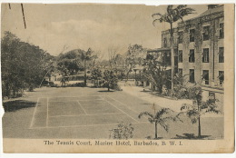 The Tennis  Court Marine Hotel Barbados B.W.I.  Edit Knight's Some Defects - Barbades