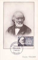 France N°1056 - Charles Tellier - Carte Maximum - 1950-1959