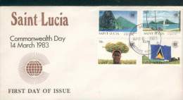 SAINTE-LUCIE SAINT LUCIA FDC COMMONWEALTH DAY 1983 TB - Ste Lucie (...-1978)